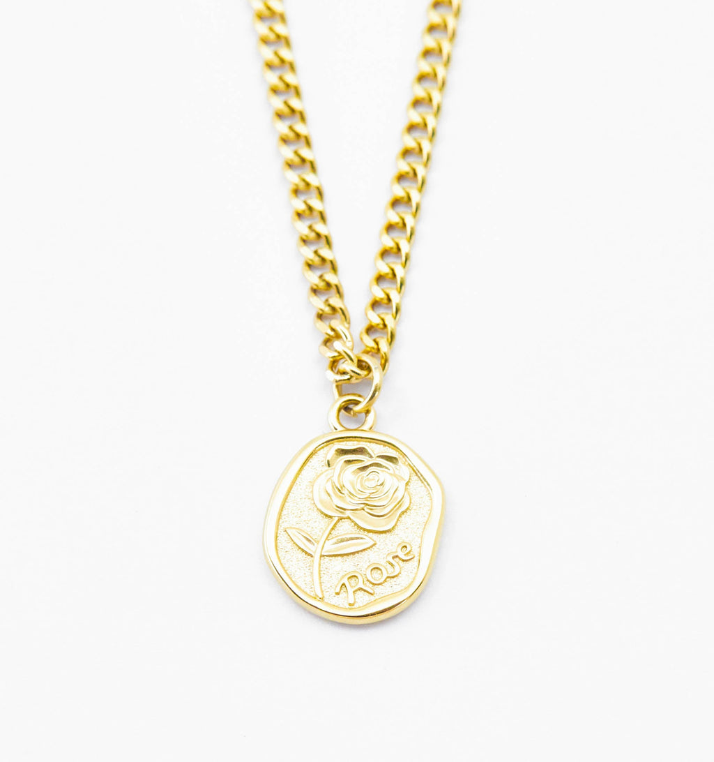 Rose Coin Necklace