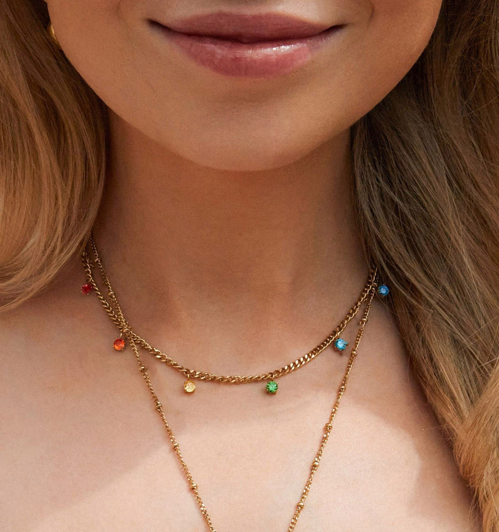 Rainbow Drop Necklace