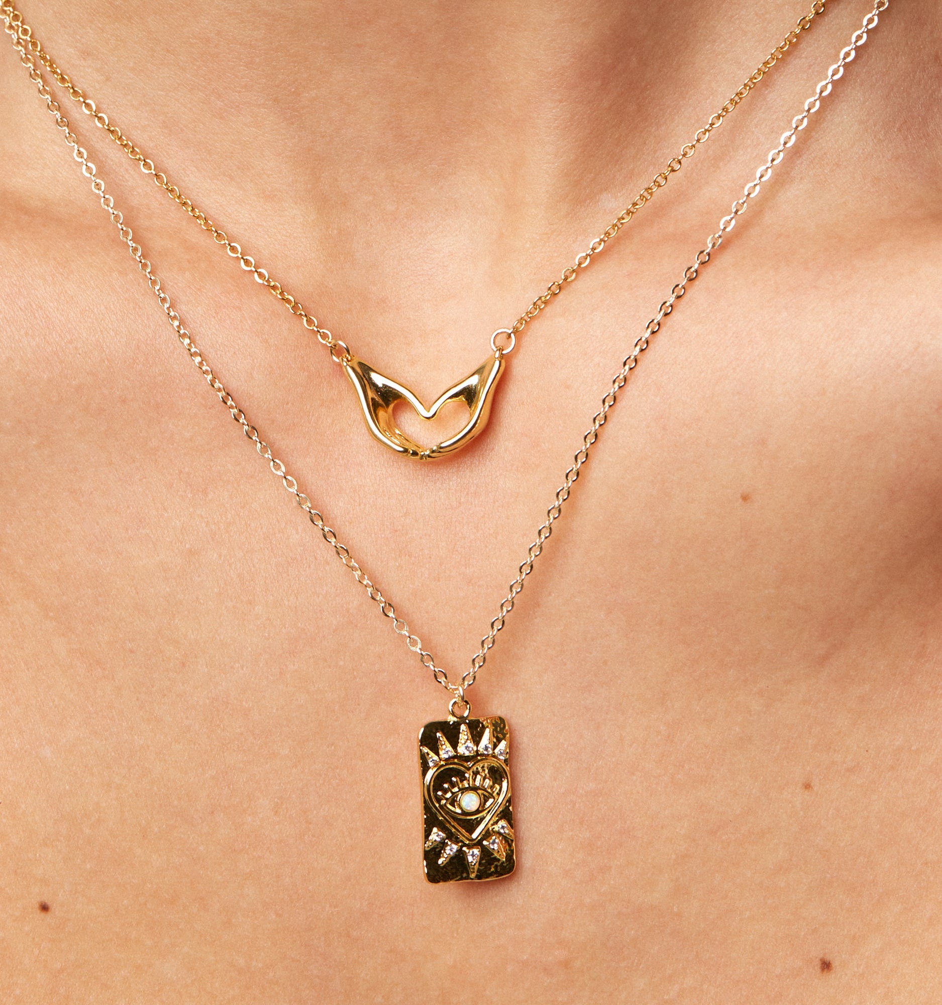 Tarot Card Evil Eye Necklace
