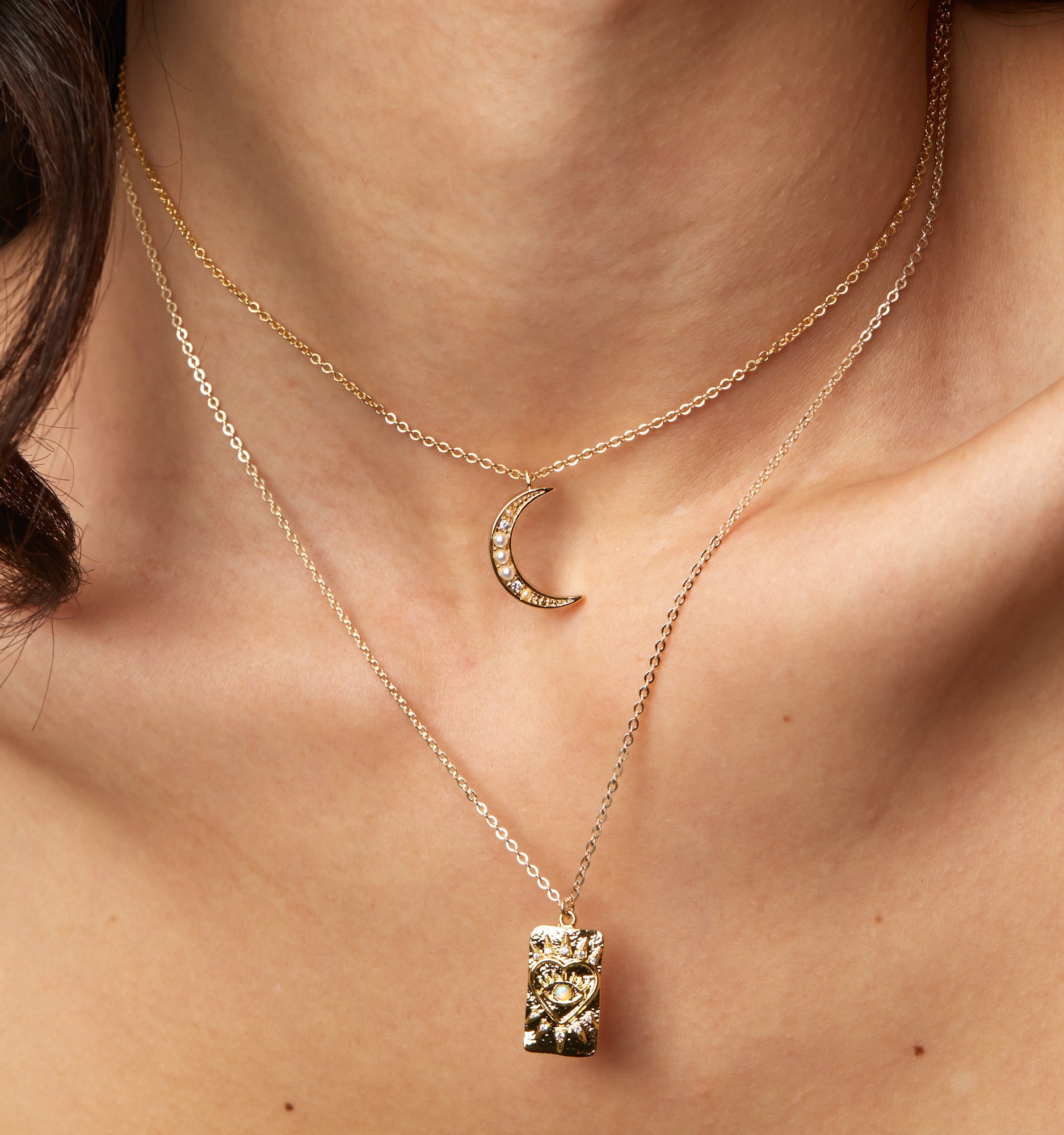 Tarot Card Evil Eye Necklace