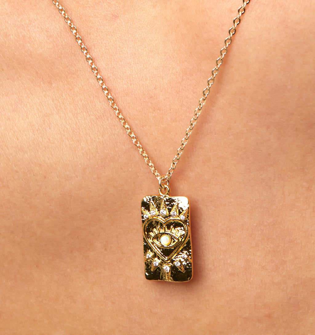 Tarot Card Evil Eye Necklace