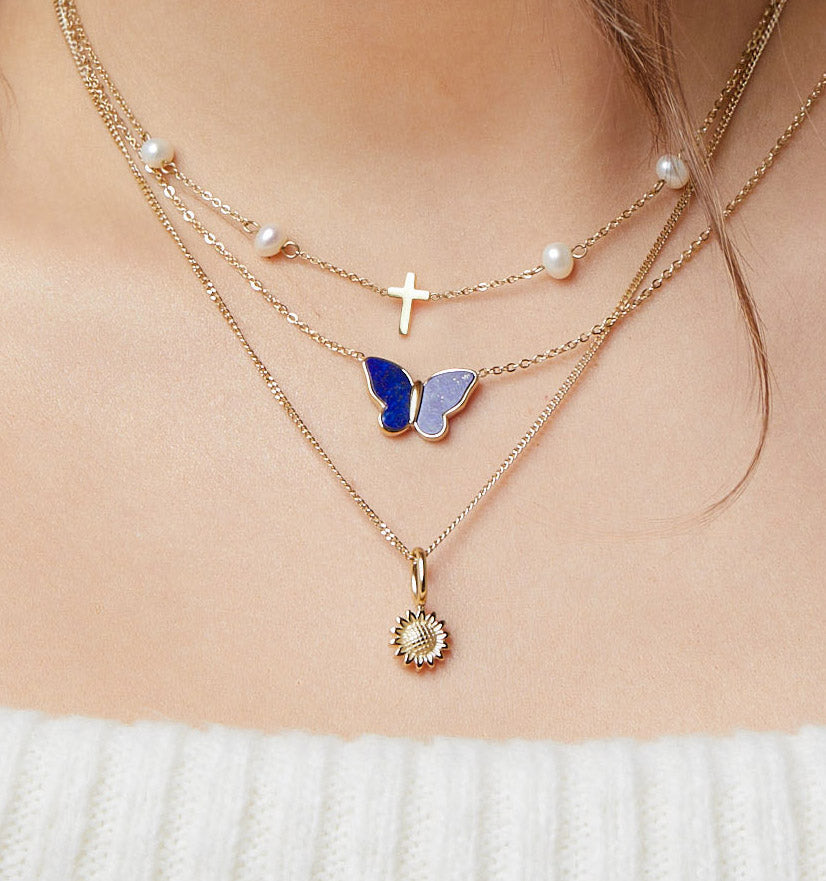 Lapis Butterfly Necklace