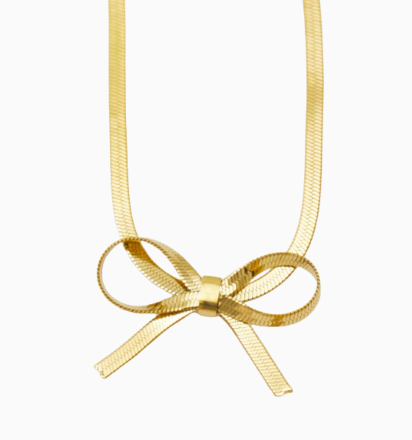 Herringbone Bow Necklace