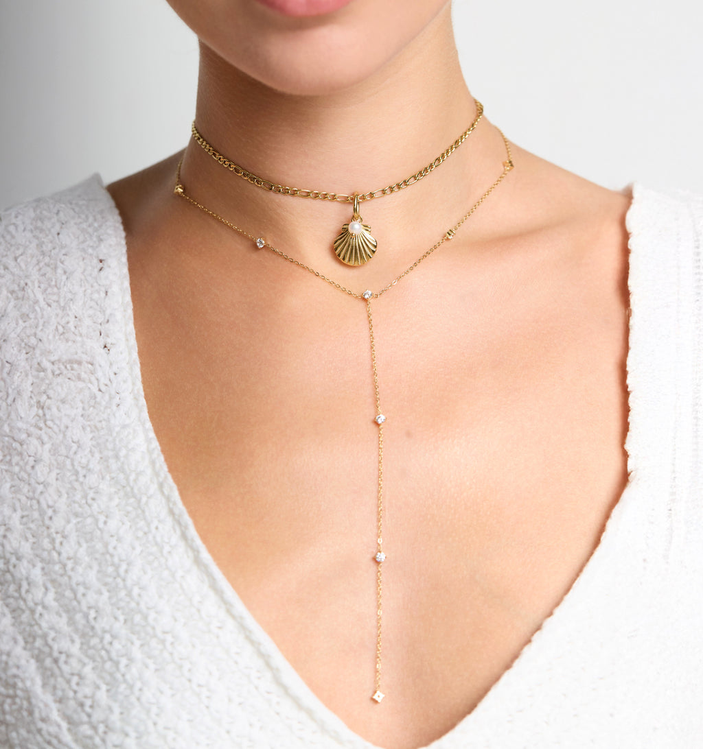 Eternity Drop Y Lariat Necklace