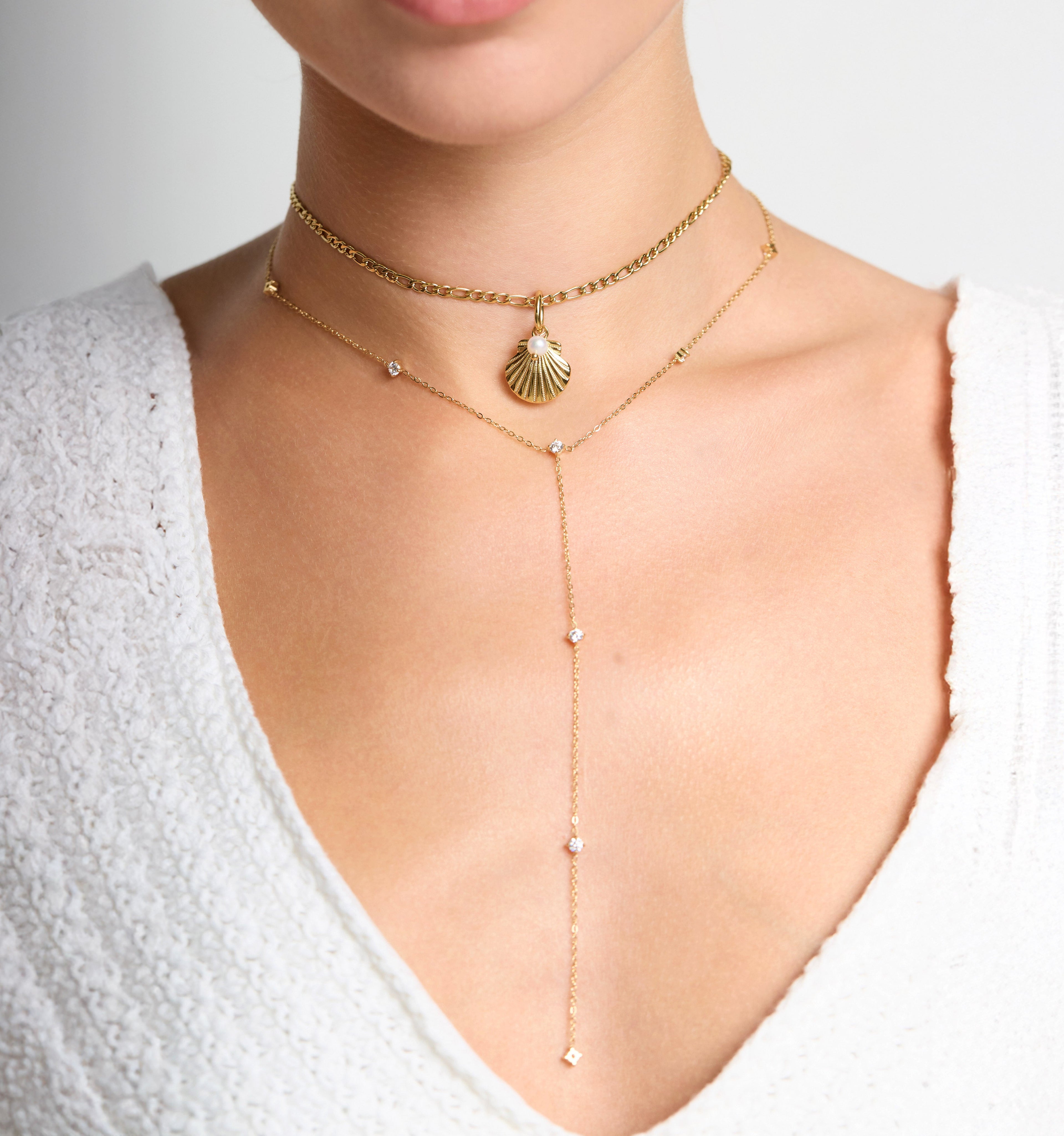 Eternity Drop Y Lariat Necklace