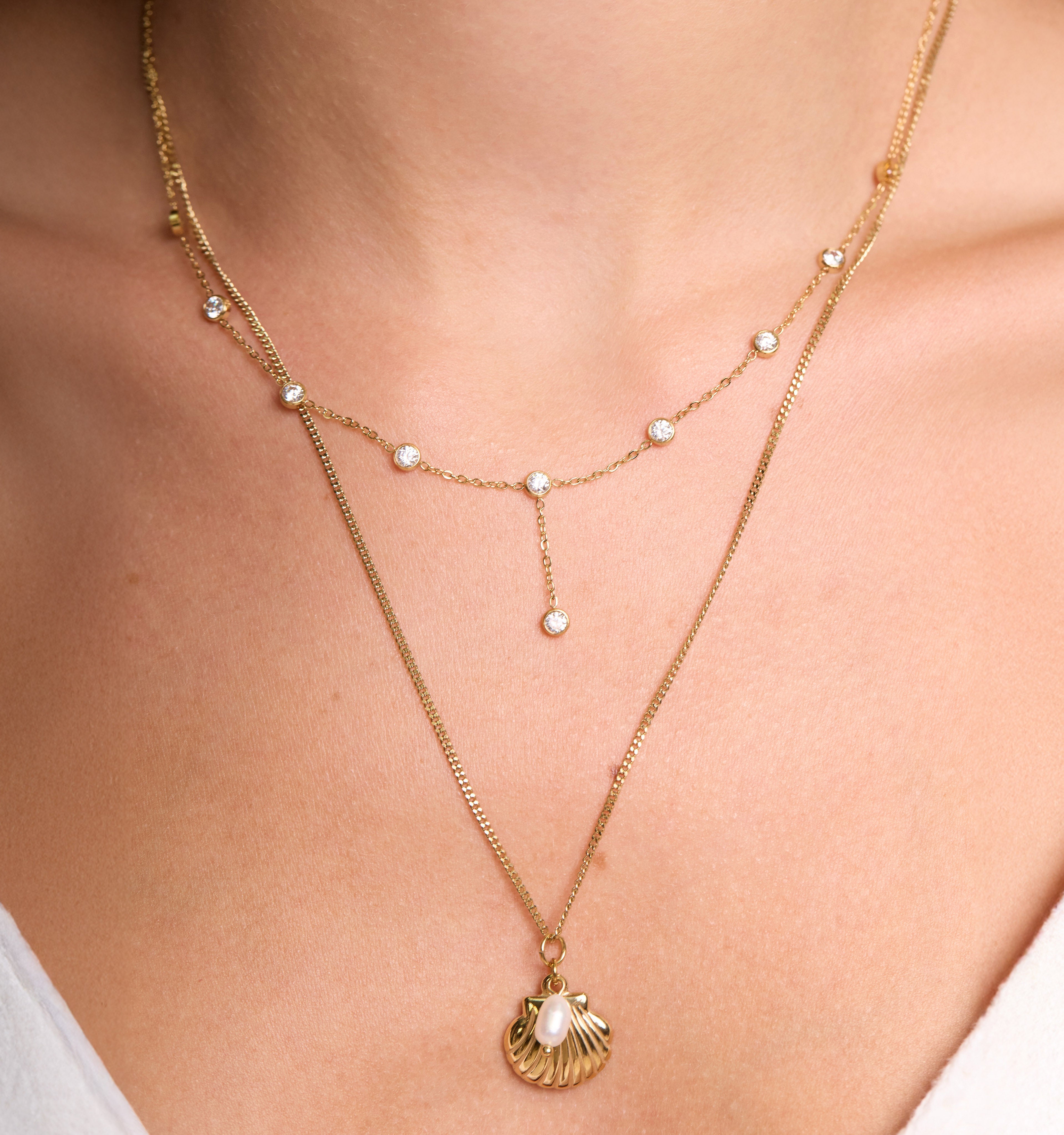 Cascade Drop Y Lariat Necklace - Short