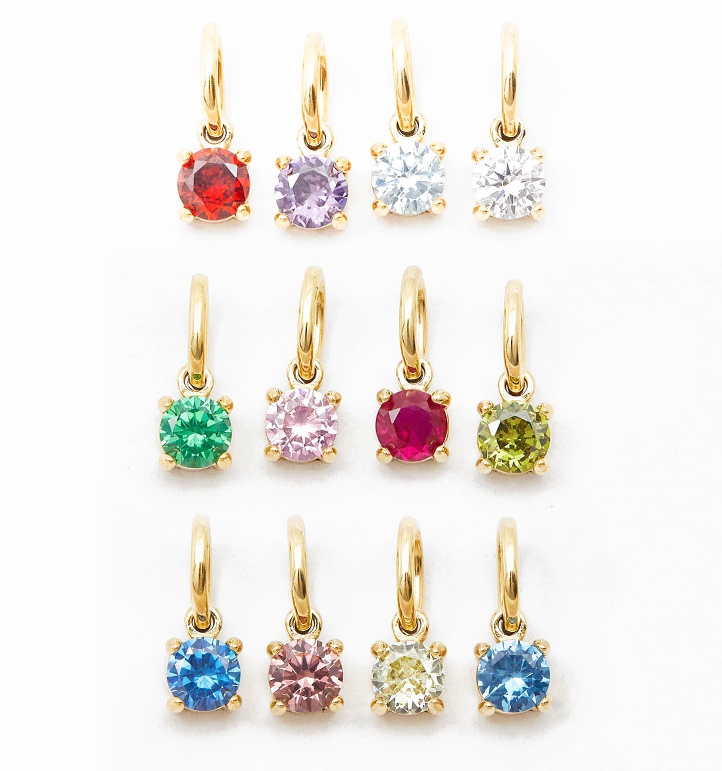Kay x RELLERY + Initial Heart Charm + Initial Disk Charm + Birthstone Charm