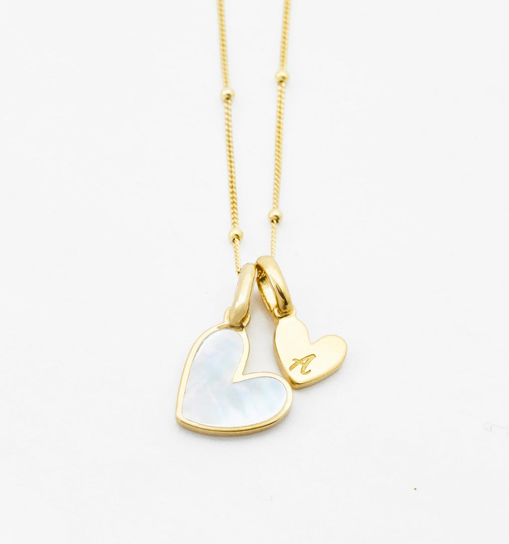 Mother of Pearl Initial Necklace