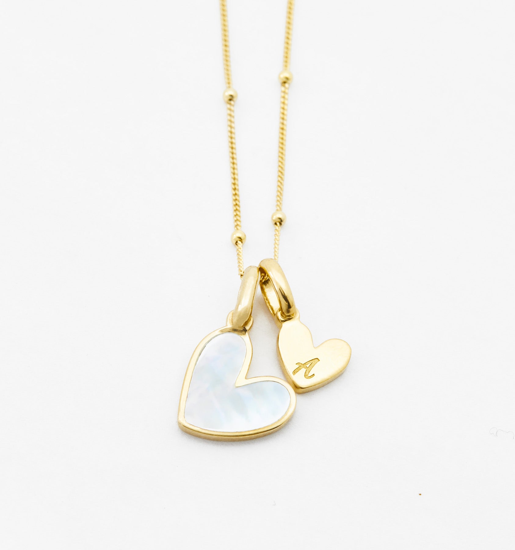 Mother of Pearl Initial Necklace