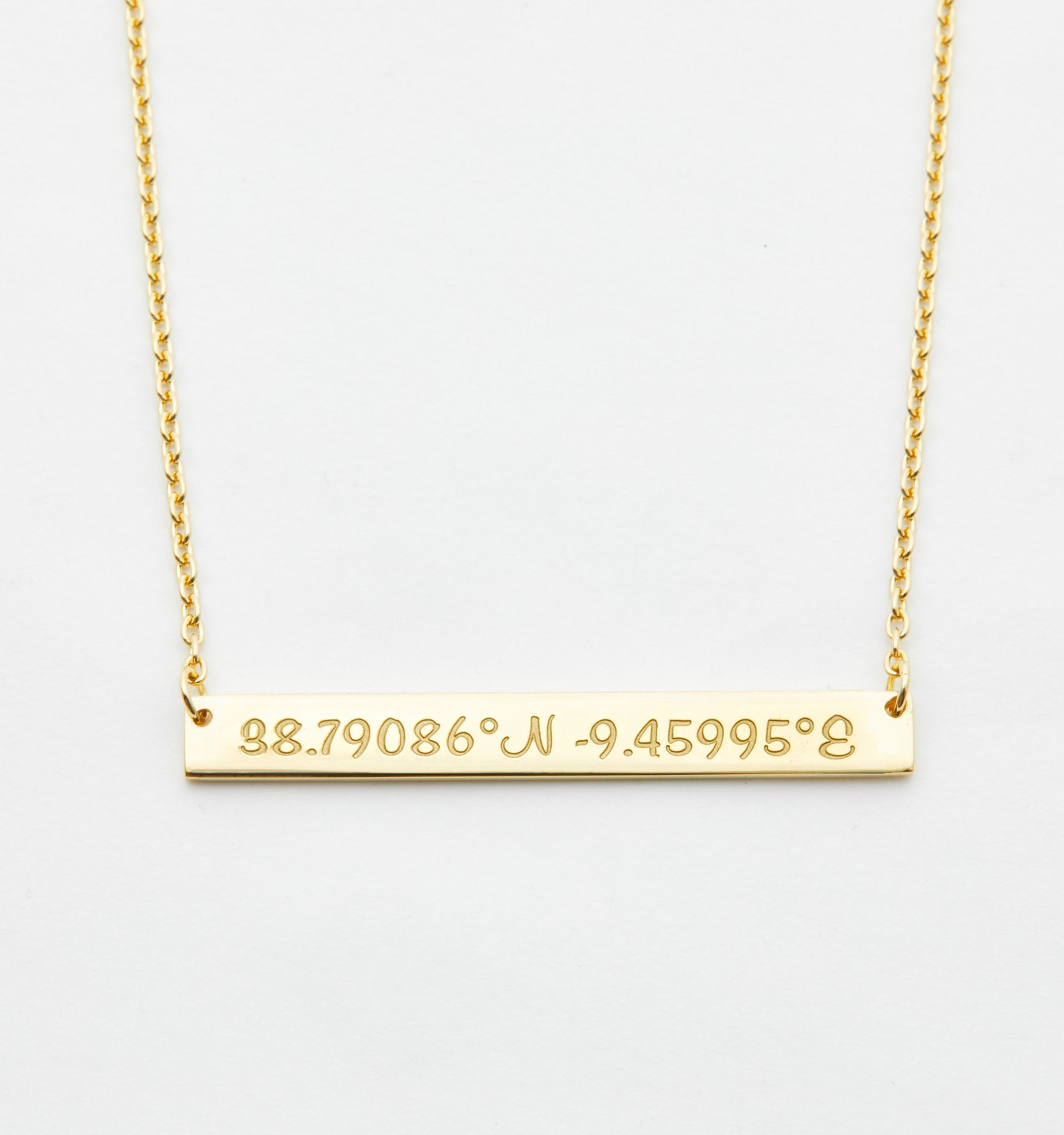 Coordinates Bar Necklace