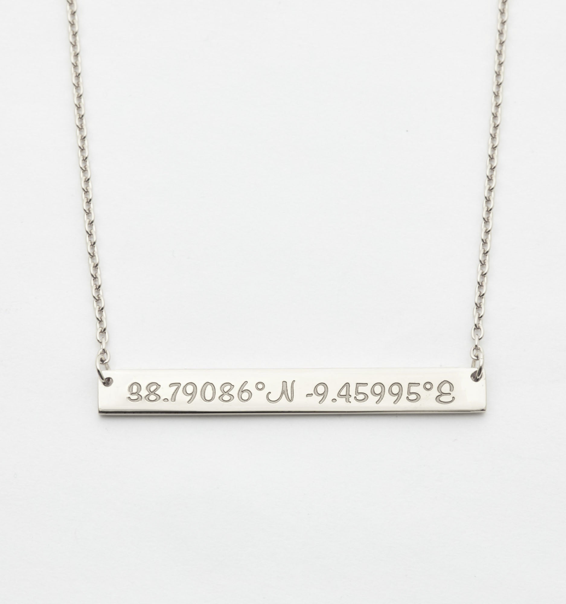 Coordinates Bar Necklace