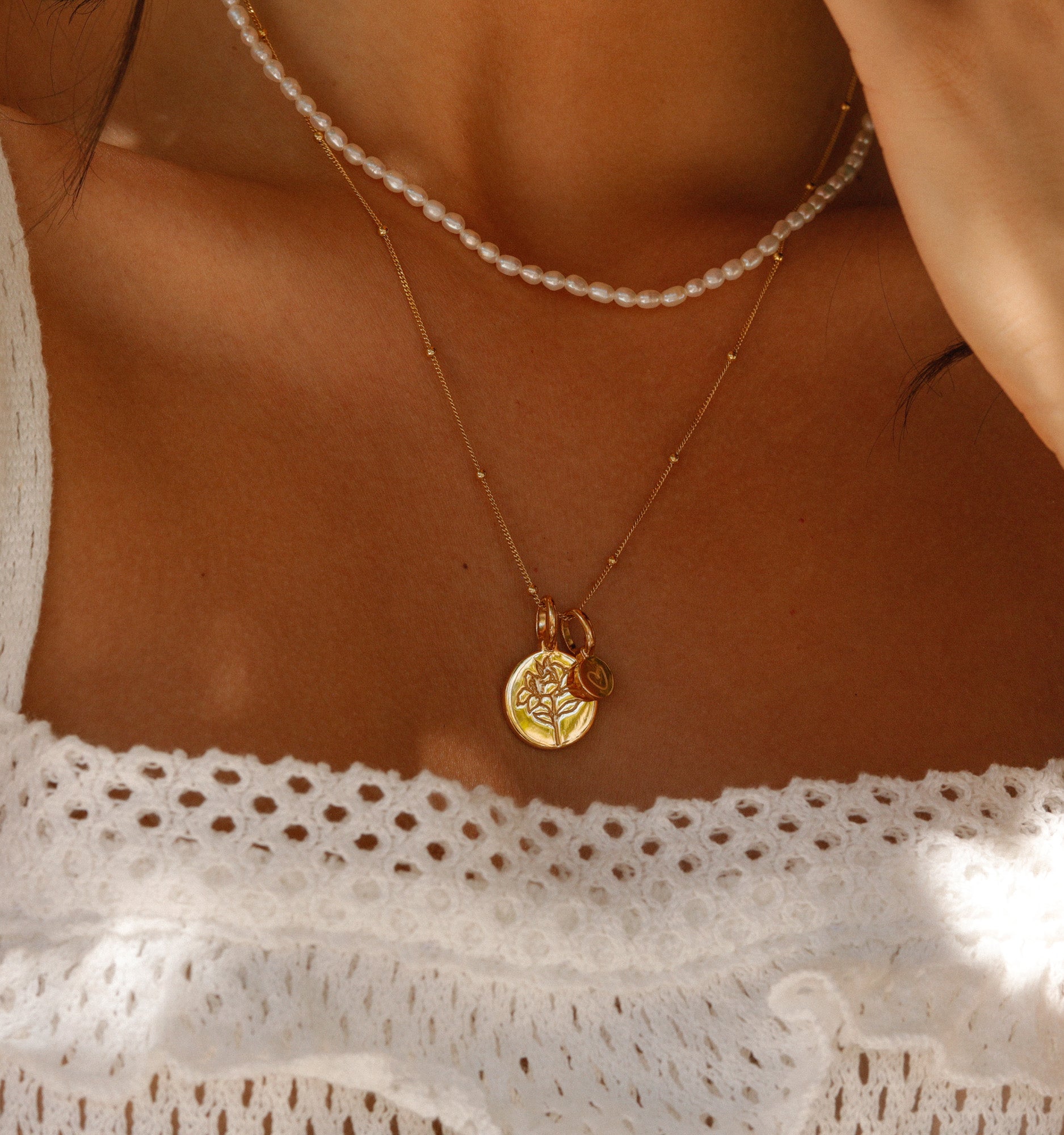 Lily of the Valley Initial Necklace - May Flower