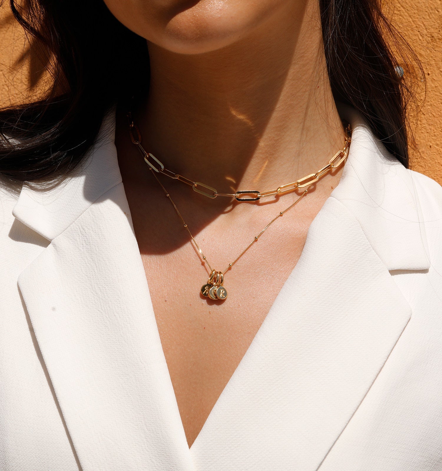 Triple Initials Necklace