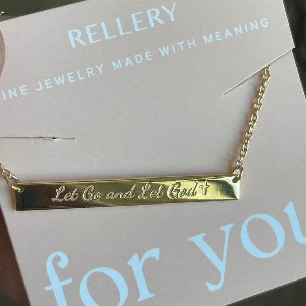 Engraved Bar Necklace