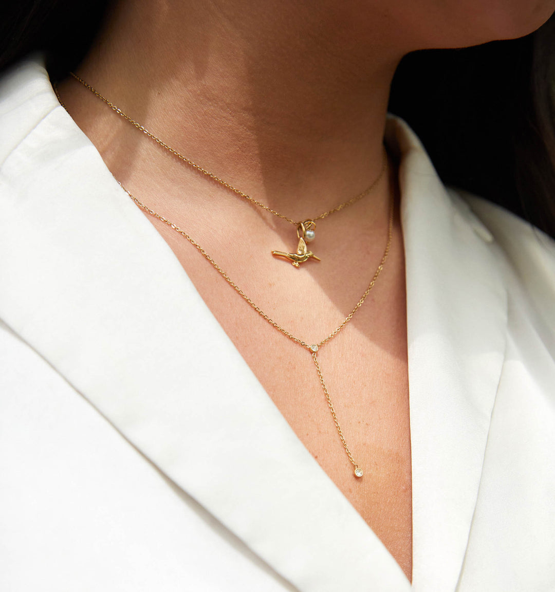 Dainty Y Lariat Necklace