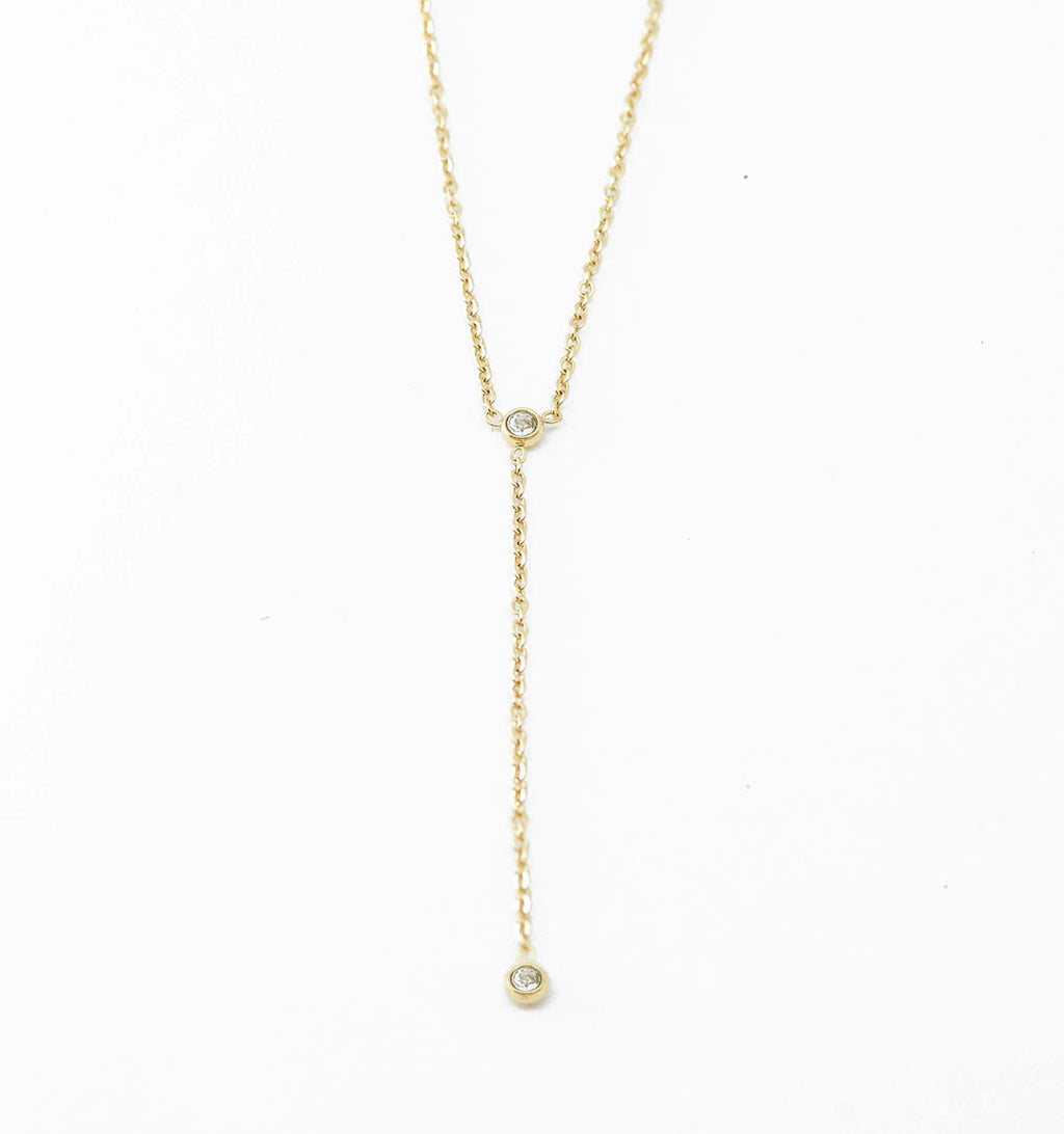 Dainty Y Lariat Necklace