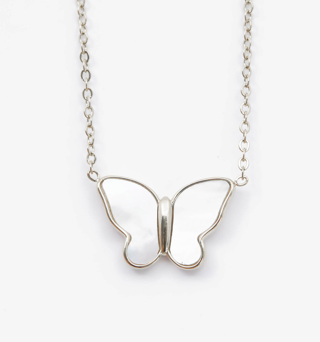 Mother of Pearl Butterfly Necklace