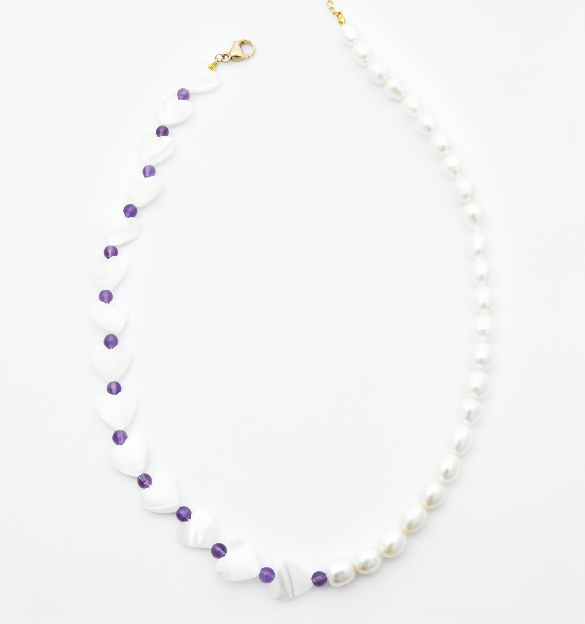 Amethyst & Pearl Choker Necklace