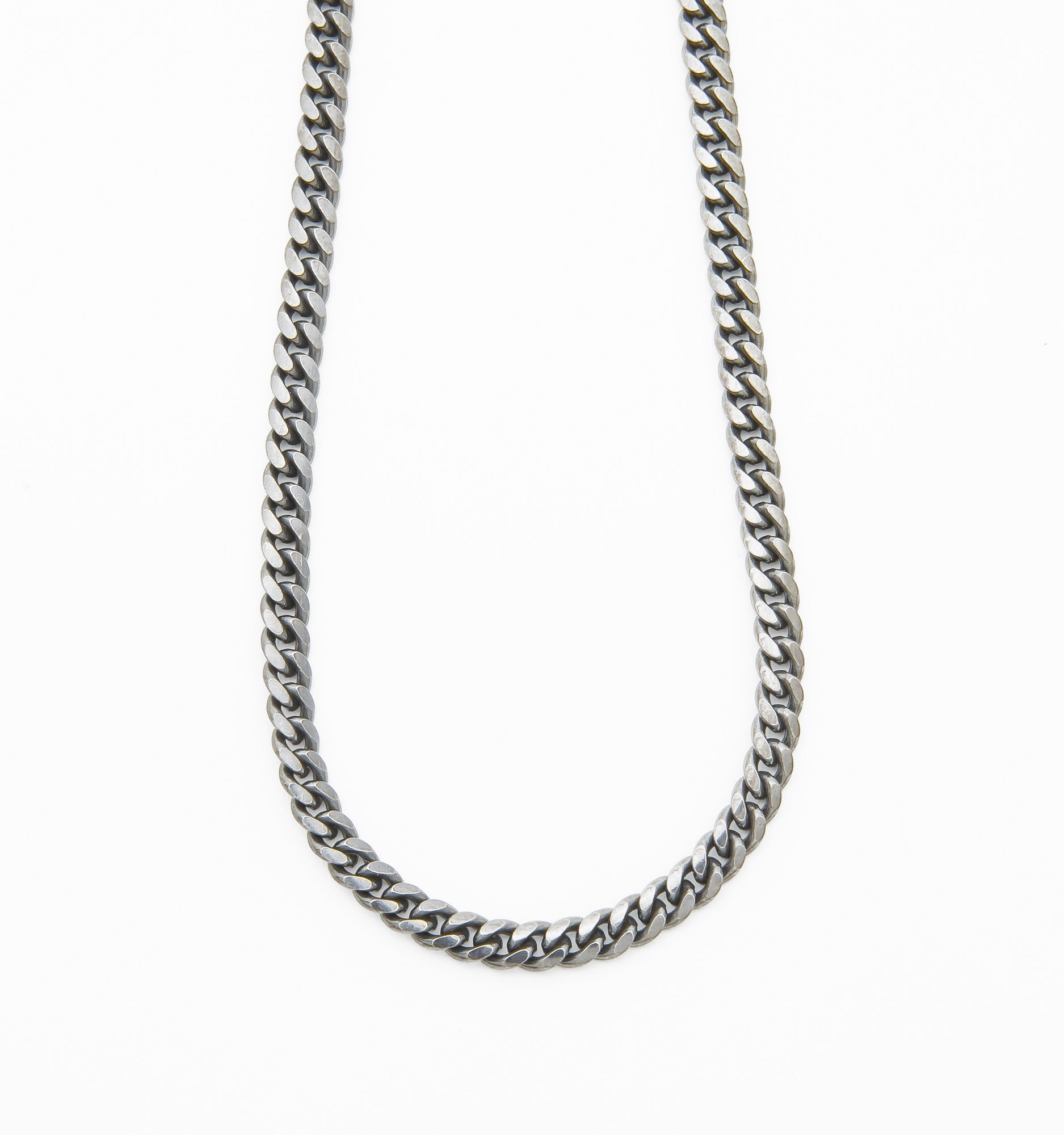 Curb Chain Necklace in Black Rhodium