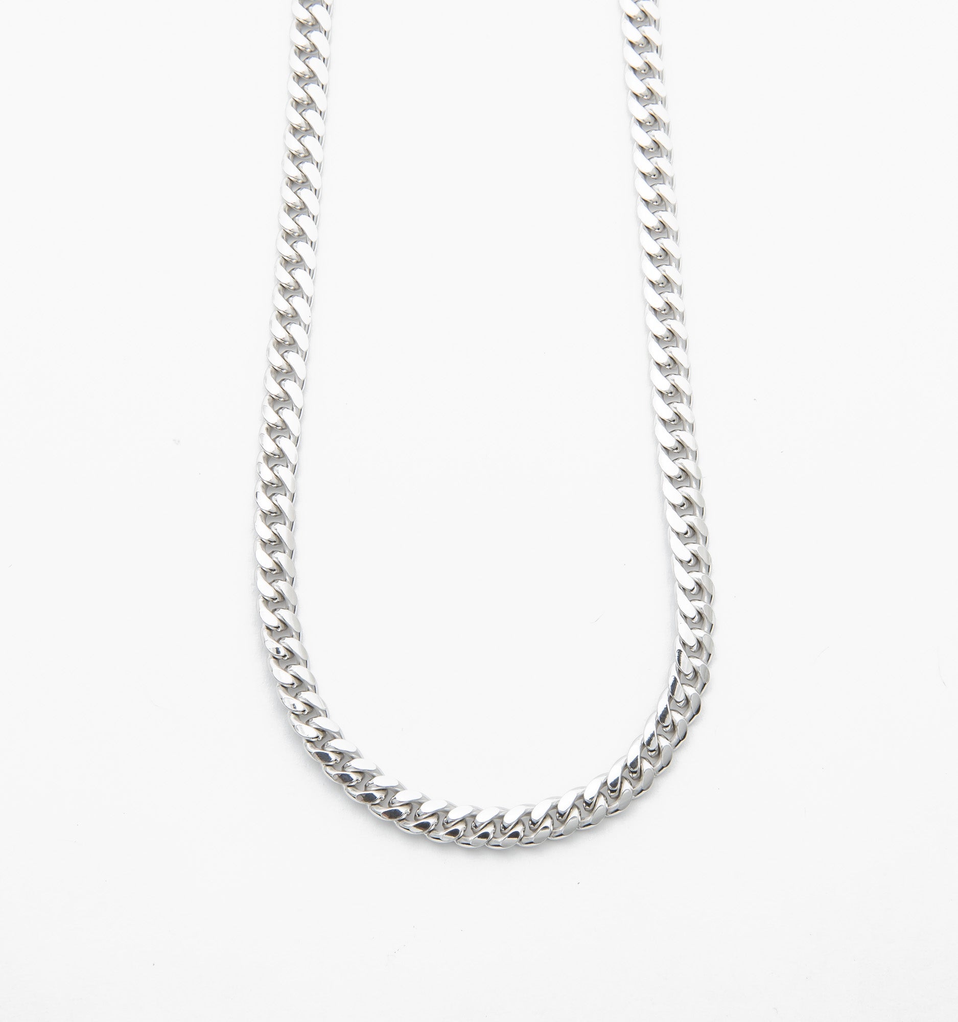 Curb Chain Necklace in Sterling Silver