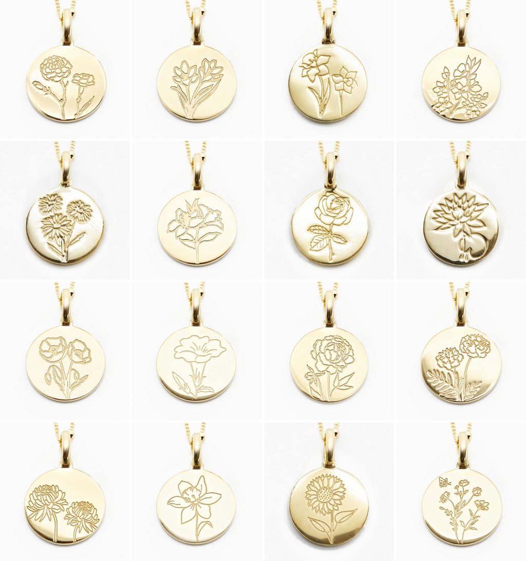 Birth Flower Necklaces