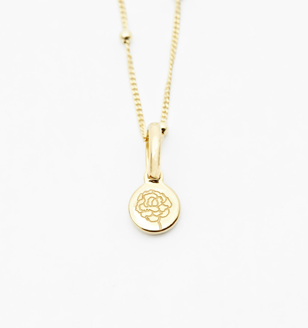 Carnation Flower Necklace - January