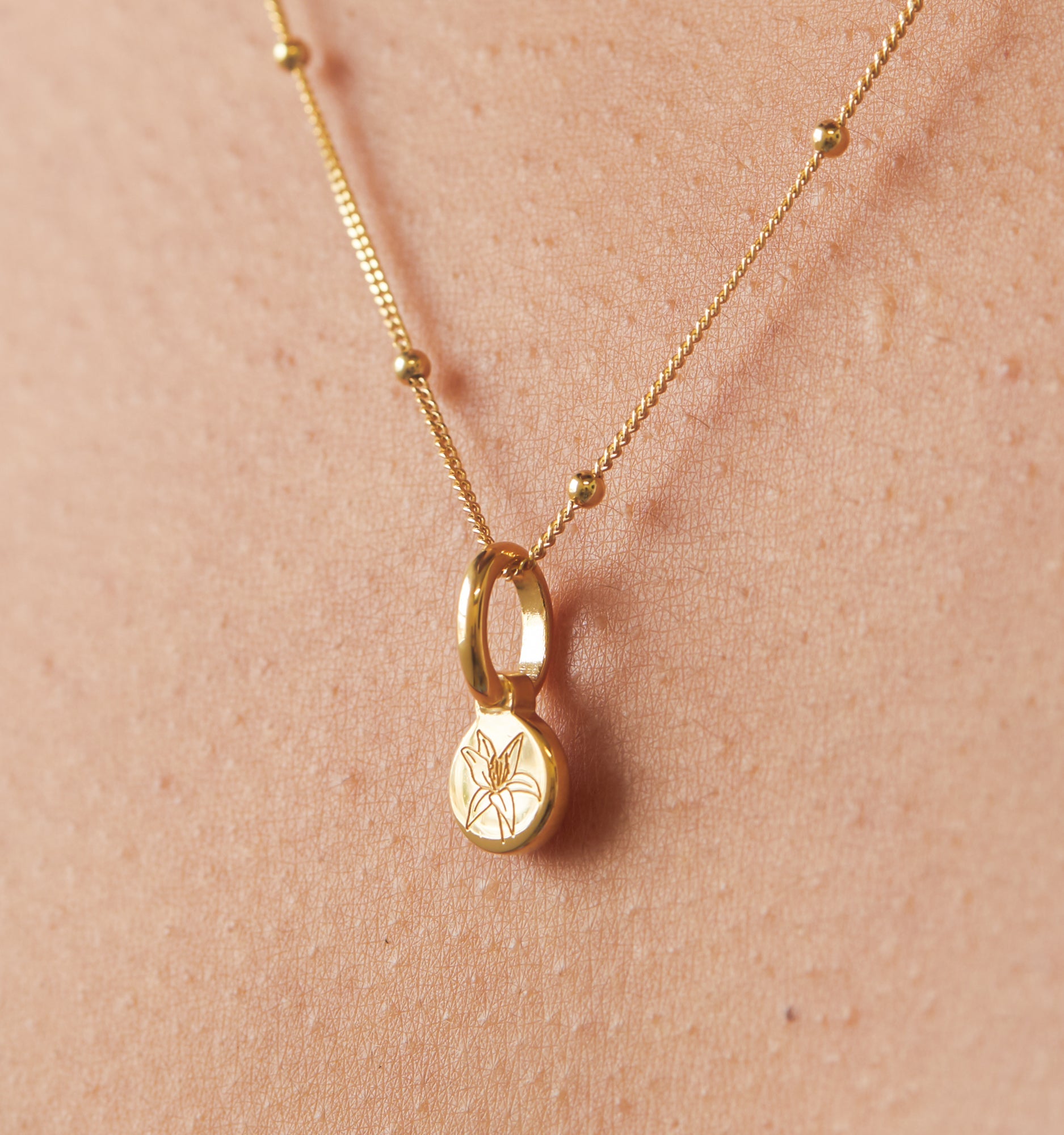 Lily Flower Necklace - May