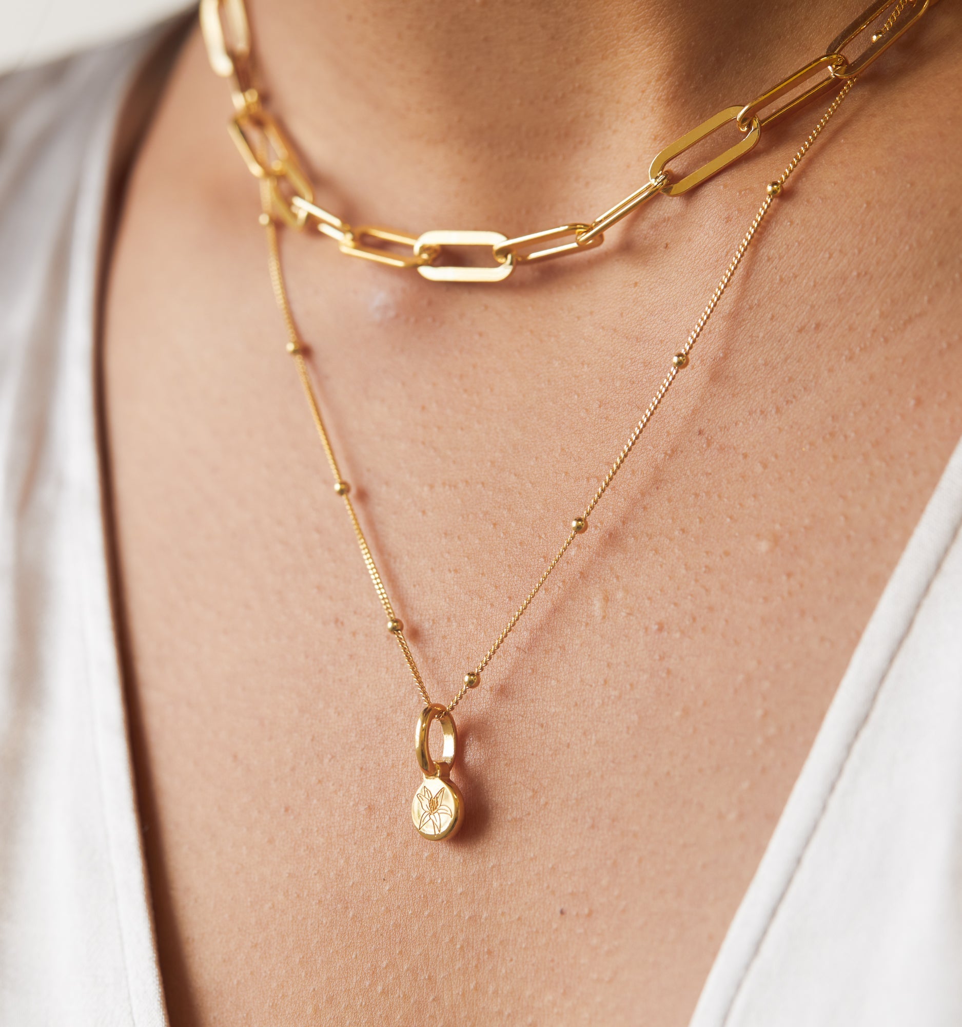 Lily Flower Necklace - May
