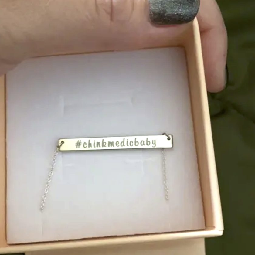 Engraved Bar Necklace