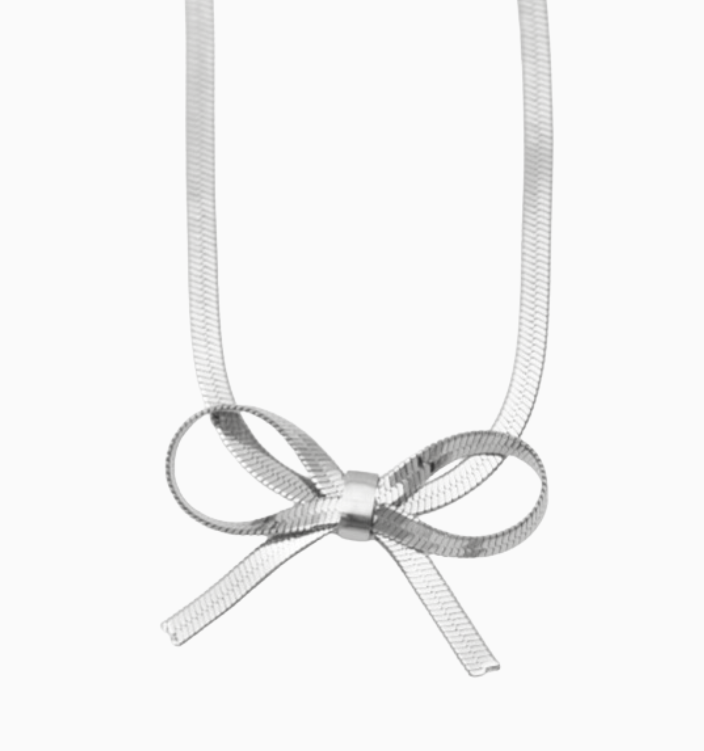 Herringbone Bow Necklace