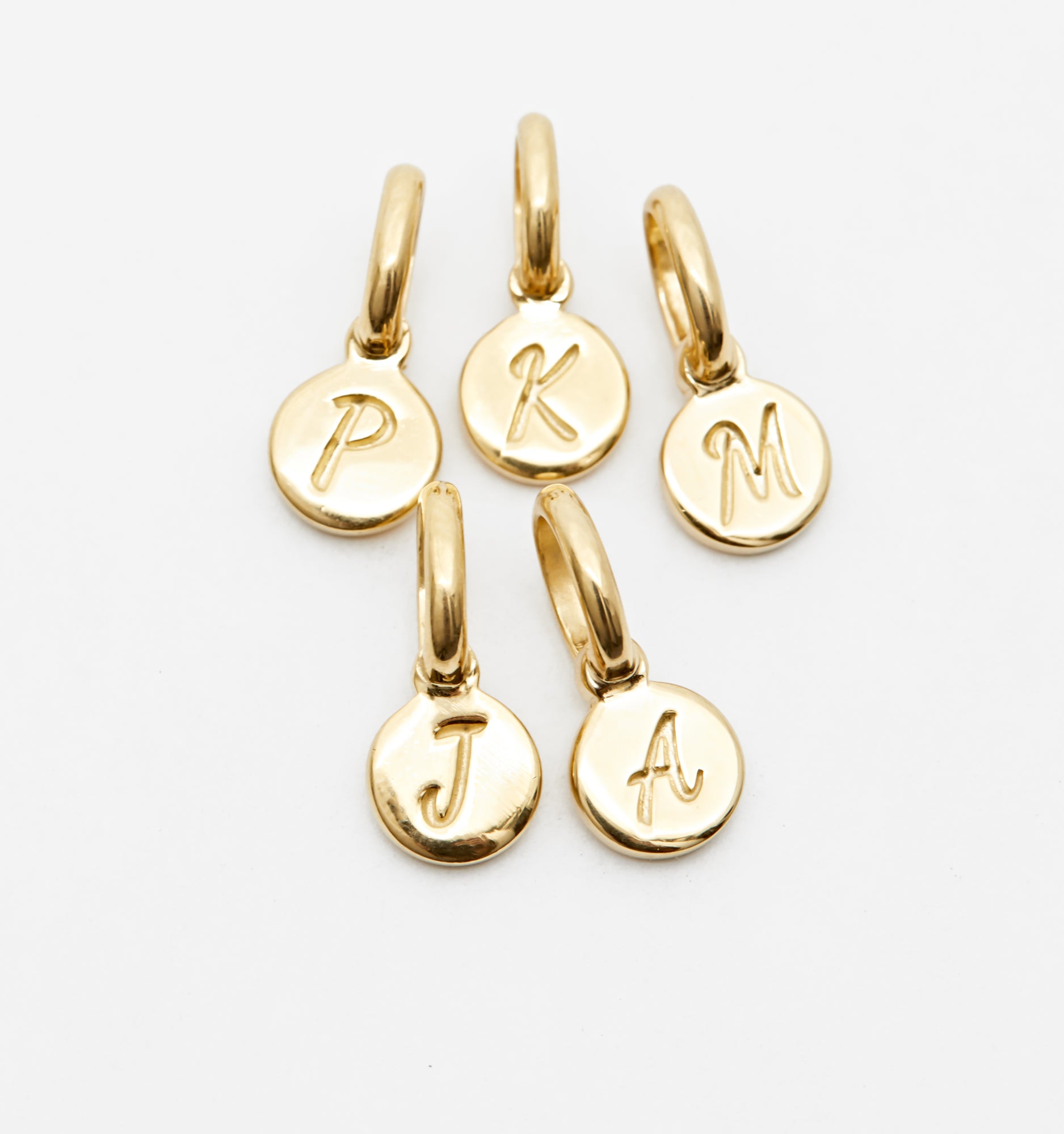 Kay x RELLERY + Initial Heart Charm + Initial Disk Charm + Birthstone Charm