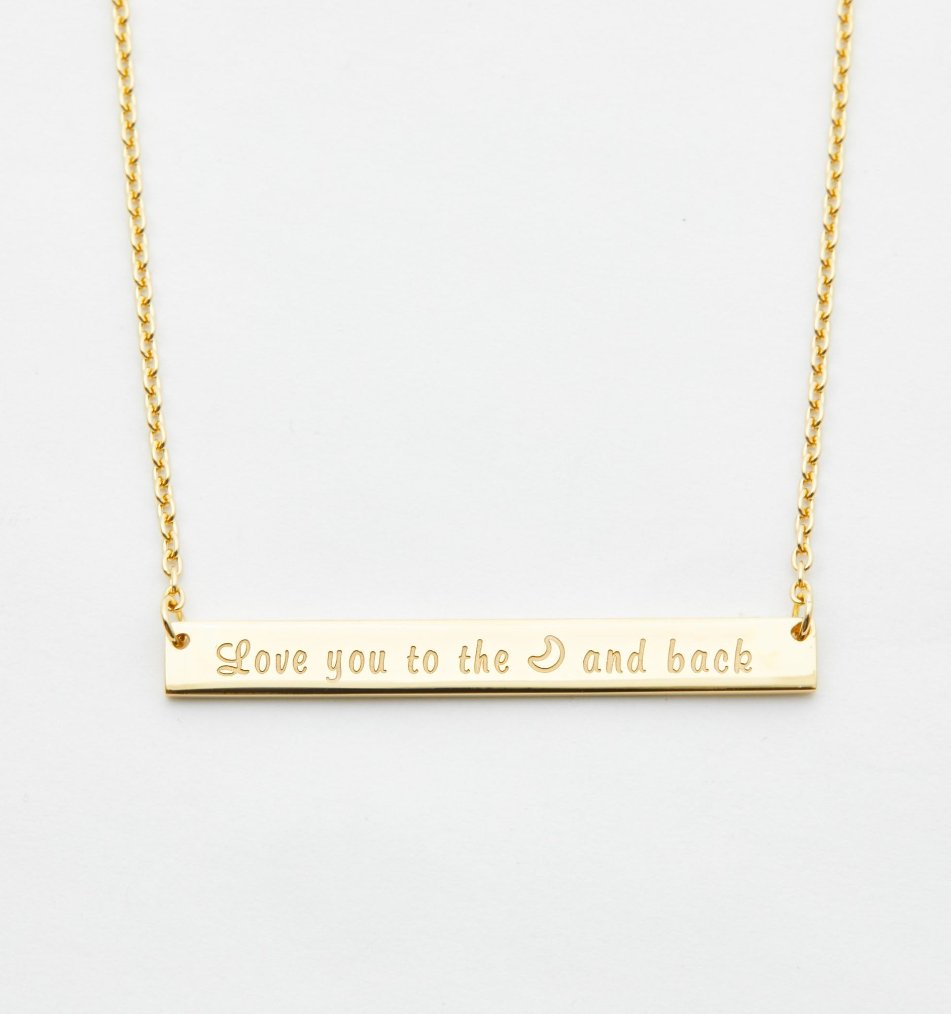 Engraved Bar Necklace