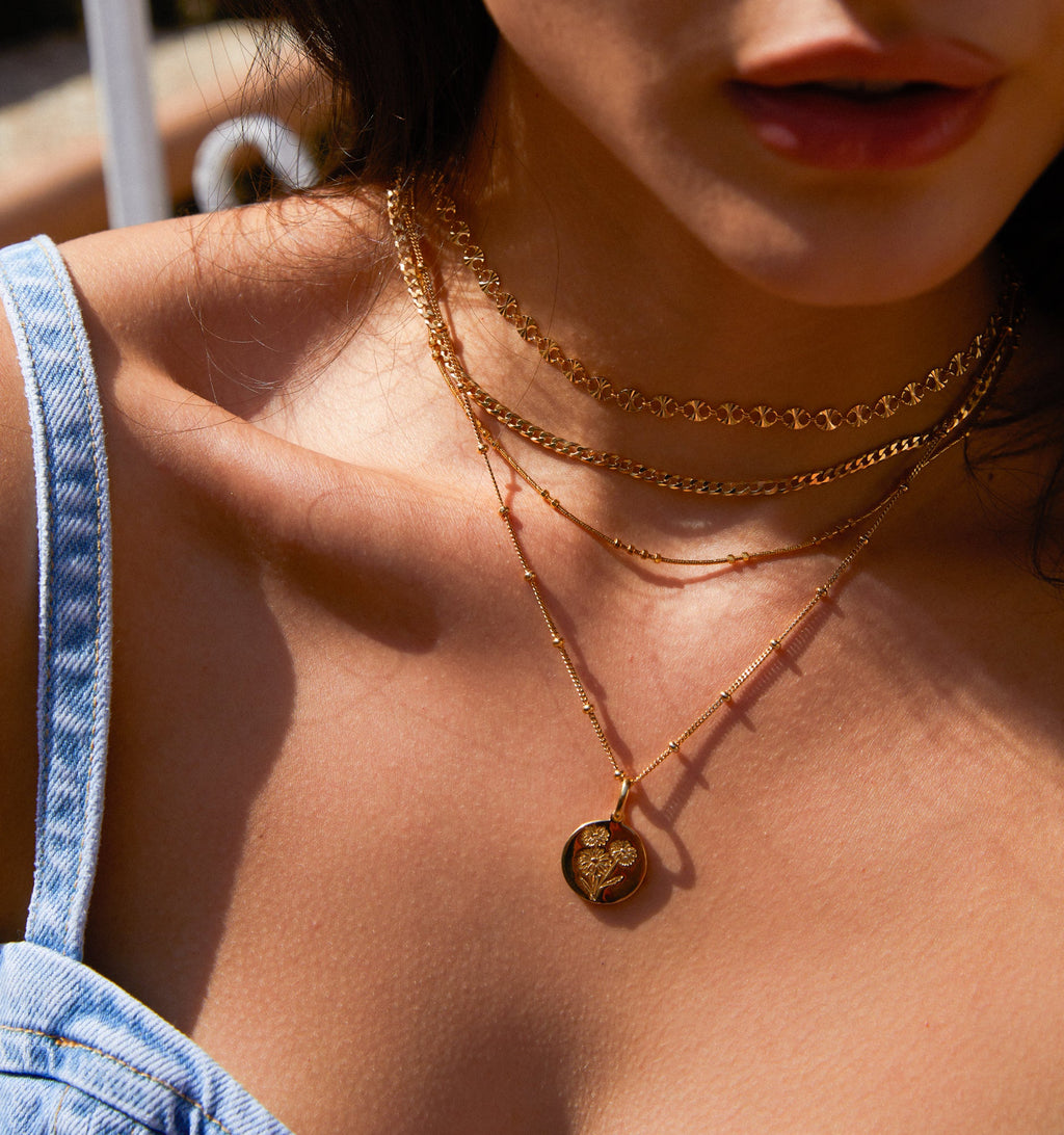 Moon Burst Choker Chain Necklace