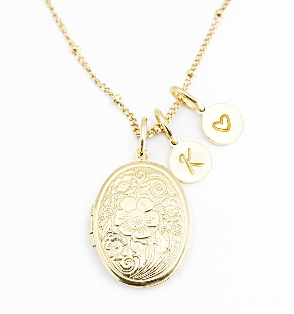 Oval Flower Locket