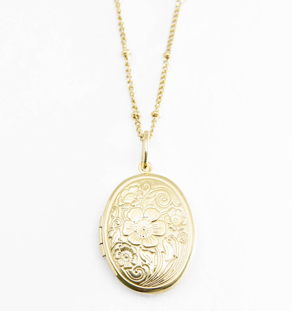 Oval Flower Locket