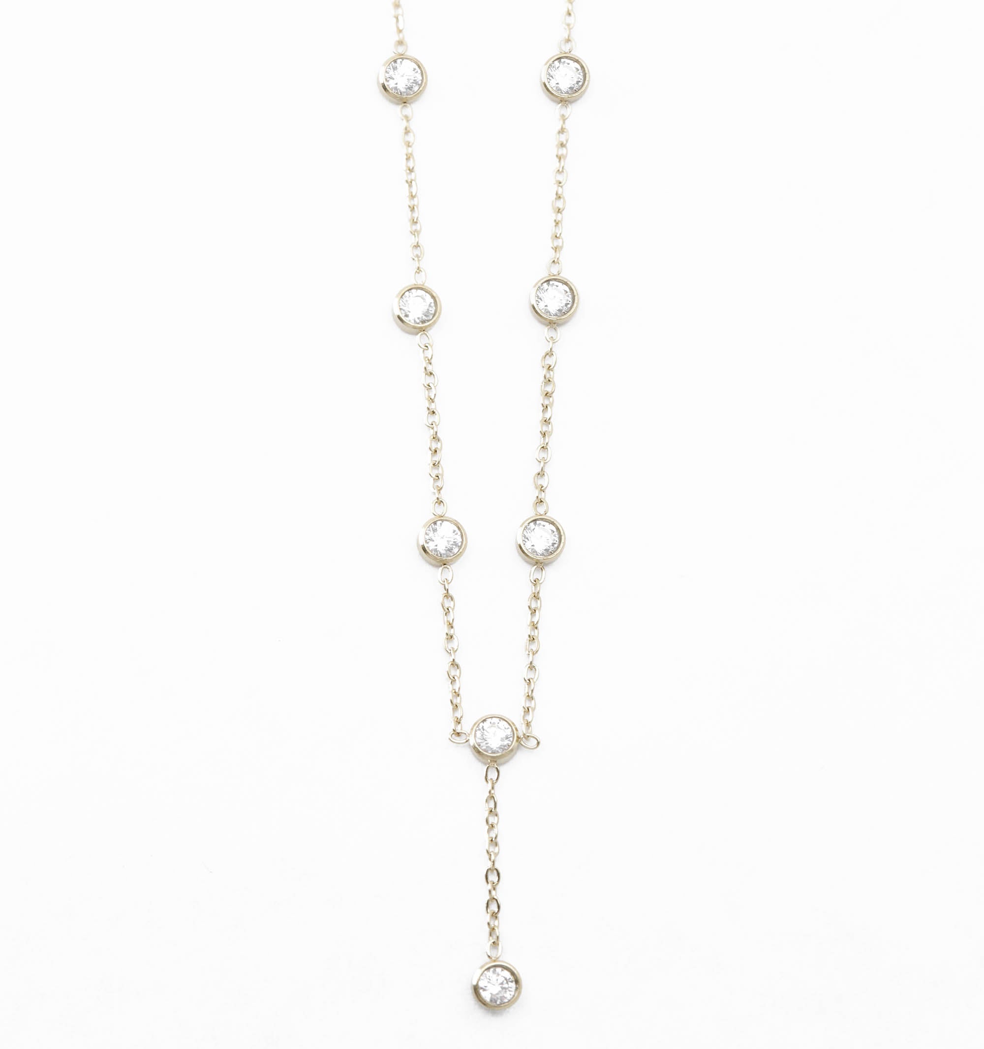 Cascade Drop Y Lariat Necklace - Short