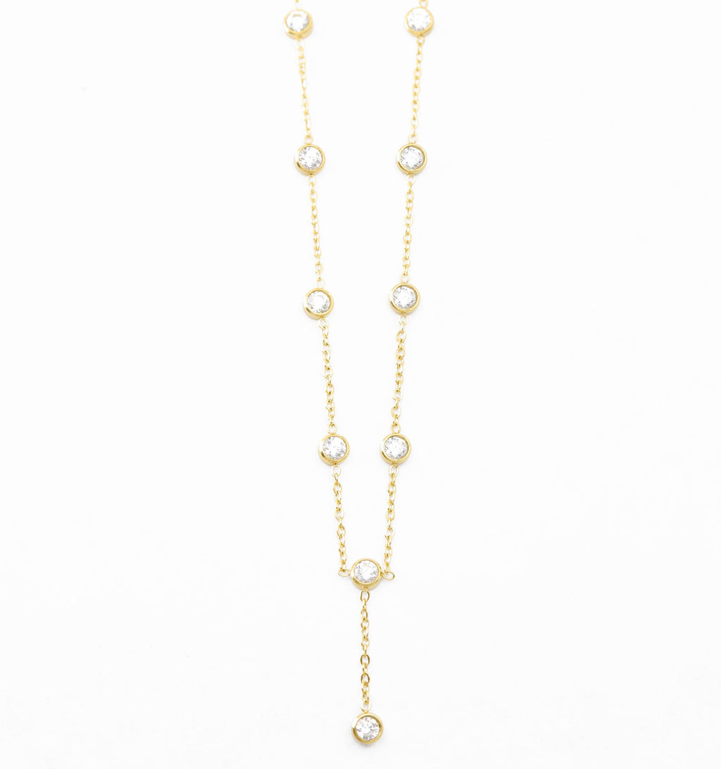 Cascade Drop Y Lariat Necklace - Short