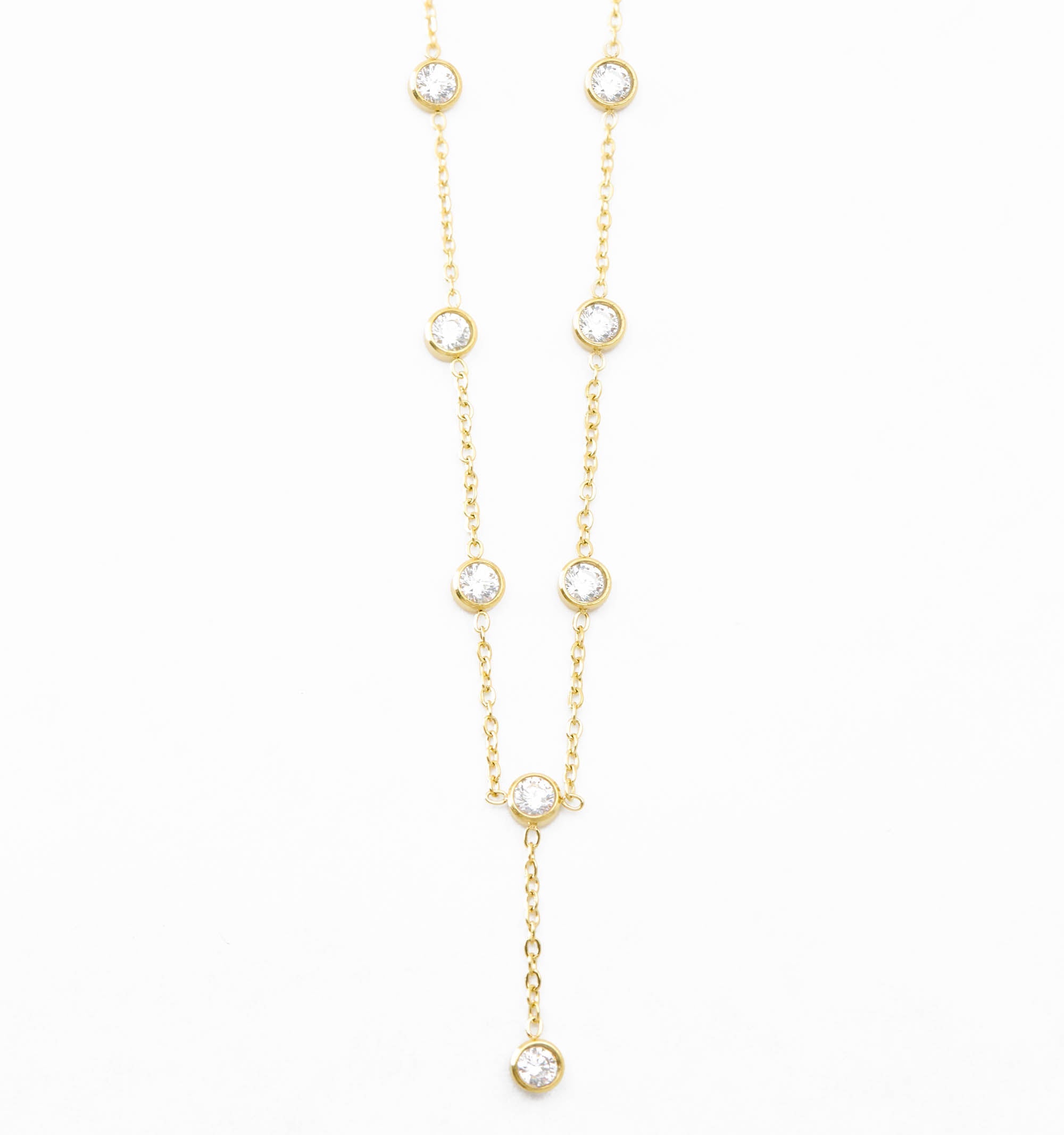 Cascade Drop Y Lariat Necklace - Short