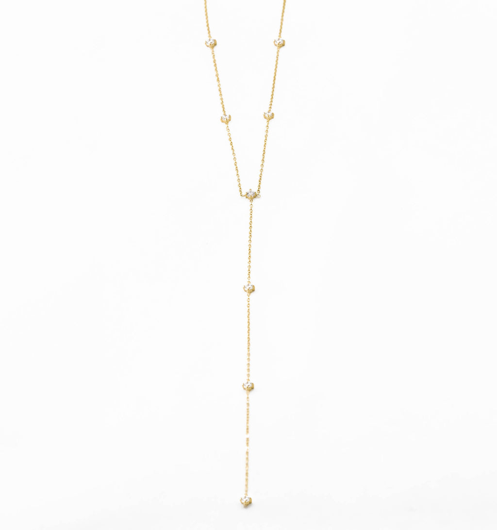 Eternity Drop Y Lariat Necklace